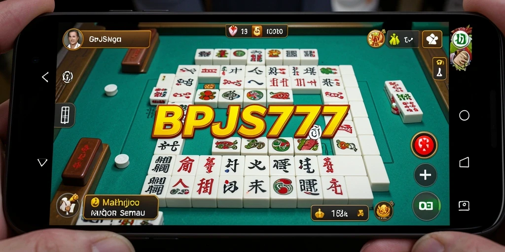 Tampilan gameplay seru dari BPJS777 dengan ubin Mahjong berwarna-warni.