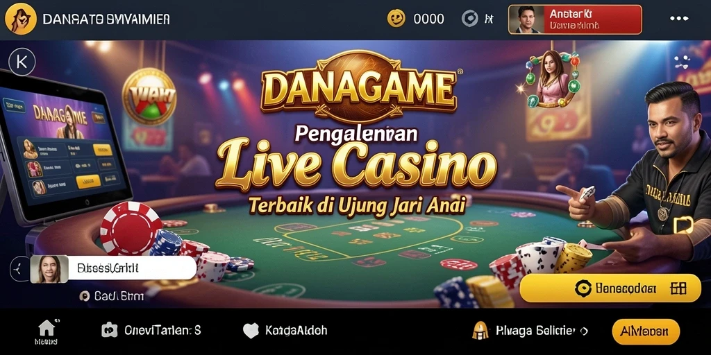 Menampilkan dealer langsung dan permainan kasino yang seru.