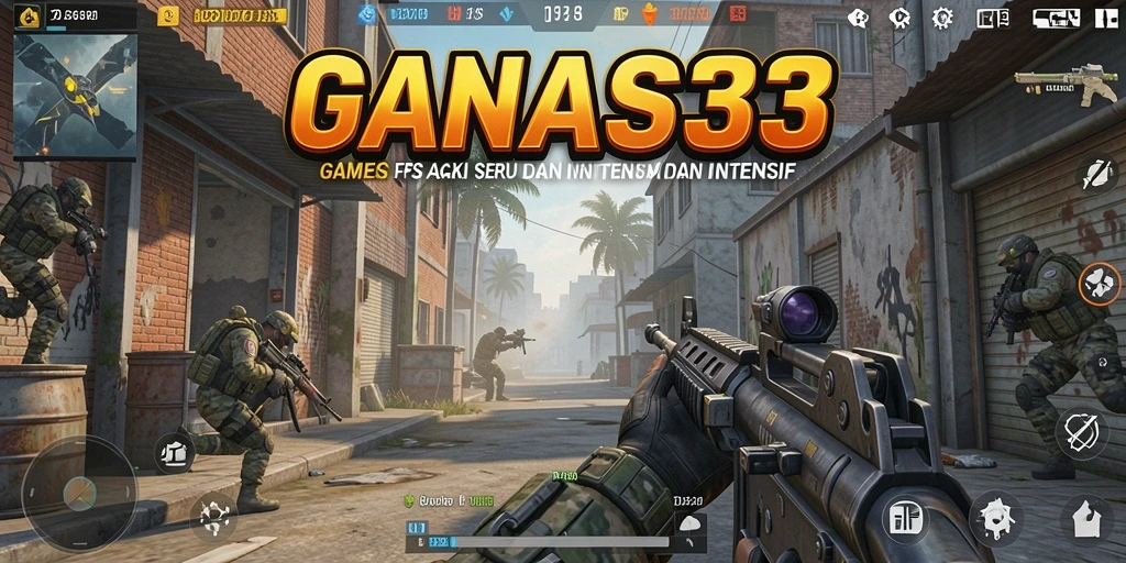 Screenshot gameplay <strong>GANAS33</strong> dengan aksi menegangkan di medan perang.
