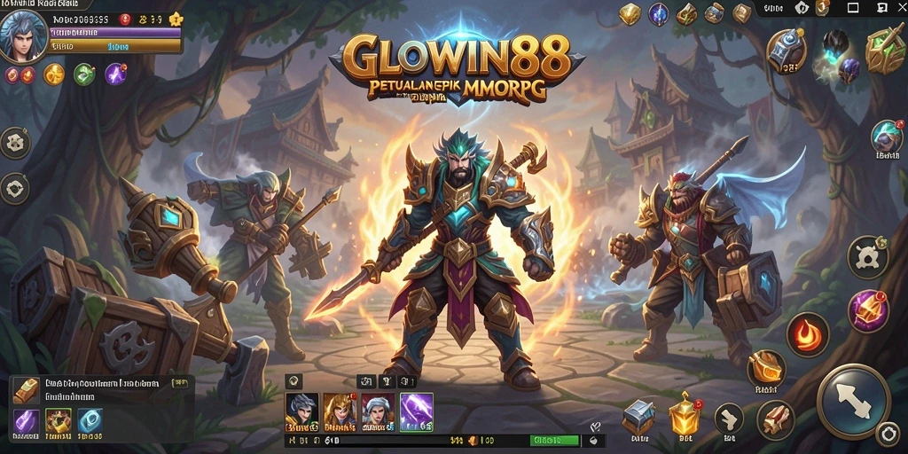 Screenshot GLOWIN88 menampilkan petualangan MMORPG yang seru.