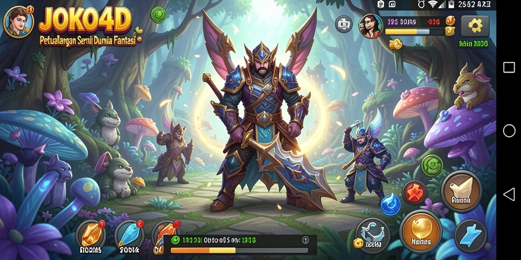 Screenshot gameplay JOKO4D menampilkan petualangan epik di dunia fantasi.