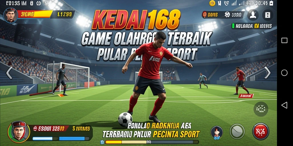 Screenshot gameplay KEDAI168 menampilkan antusiasme olahraga yang menyenangkan.