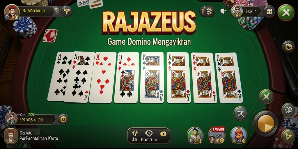 Tampilan gameplay yang seru dan kompetitif dari RAJAZEUS.