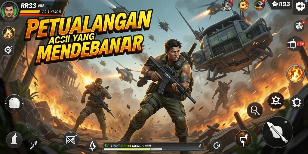 Tampilan gameplay RR33 yang penuh aksi dan mendebarkan.