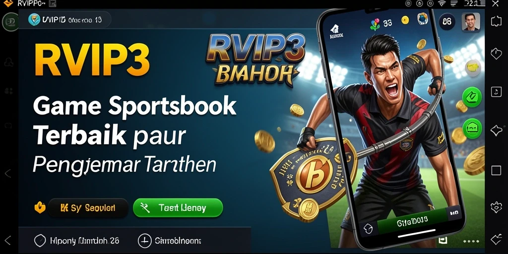 Tampilan gameplay Sportsbook yang menarik dan informatif.