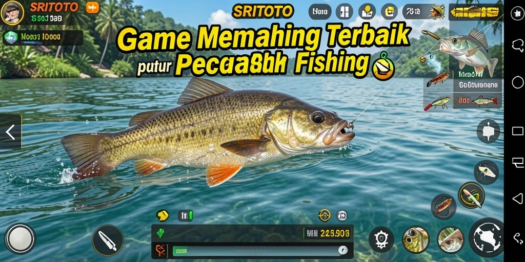 Tampilan gameplay SRITOTO dengan suasana memancing yang mendebarkan.