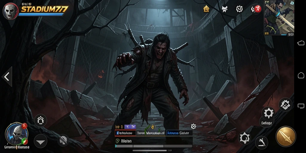 Gameplay menegangkan STADIUM77 dengan elemen horror yang kuat.