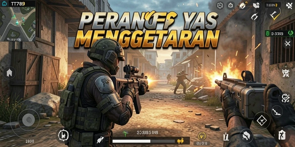 Screenshot gameplay TT789 menampilkan aksi menembak mendebarkan.