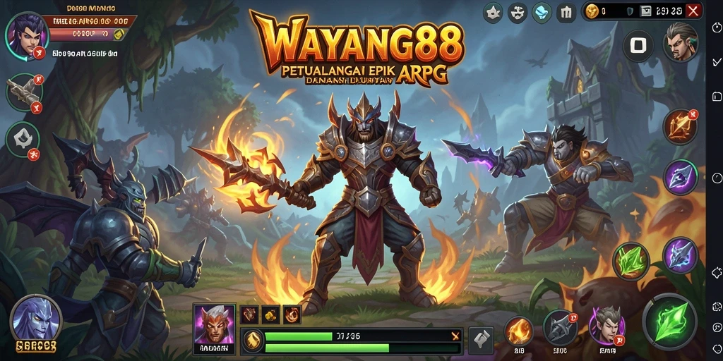 Tampilan gameplay action-packed dari WAYANG88 yang seru.