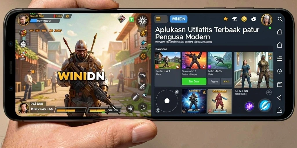 Tampilan utama WINIDN dengan fitur-fitur utilitas yang menarik.